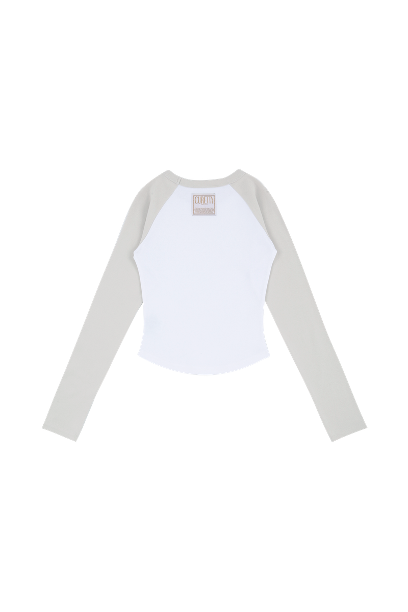 C RAGLAN LONG SLEEVE T-SHIRT_IVORY