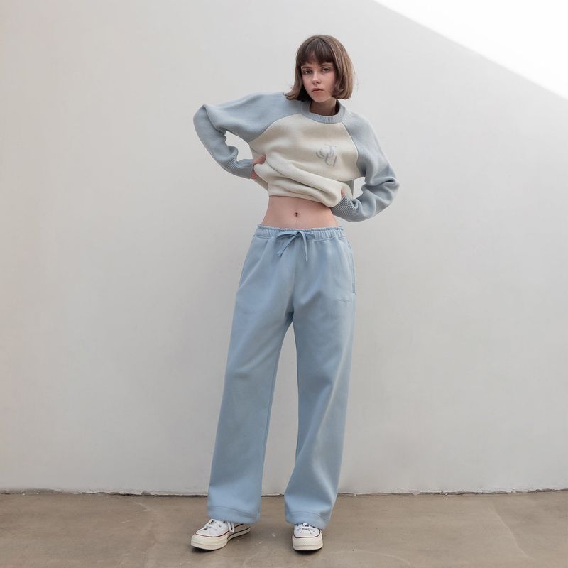 THEOHYOU（ザオユ）の「THEOHYOU SWEAT PANTS (SKY BLUE)（Pants）」