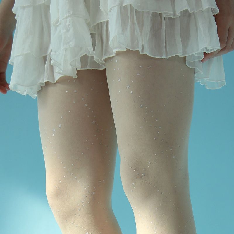 onnitella（オニテラ）の「twinkle star prints tights (white)（Fashion Accessories）」