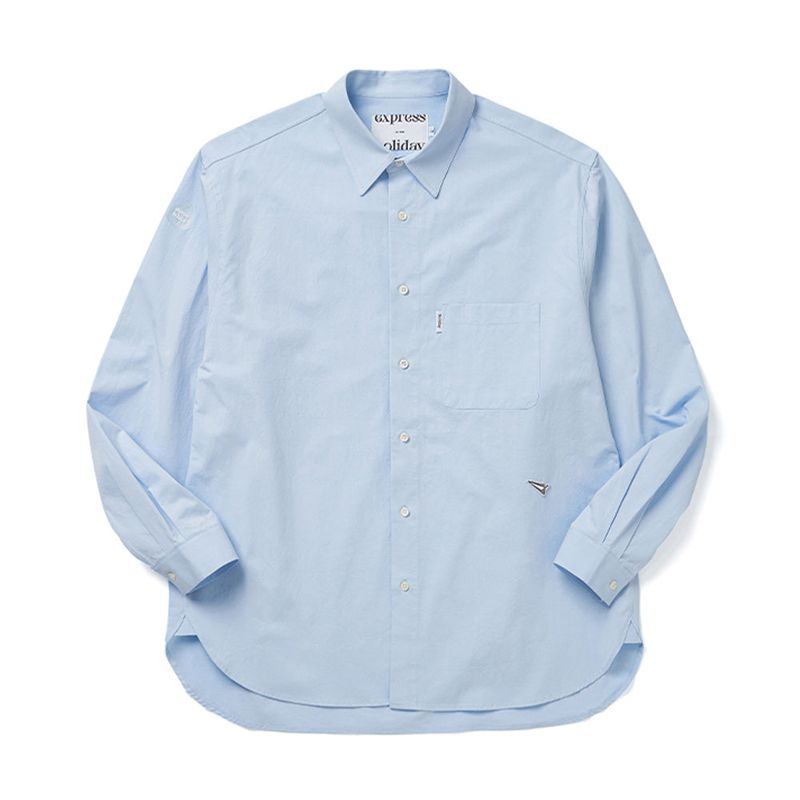 Express Holiday Signature Symbol Basic Shirt_Sky Blue