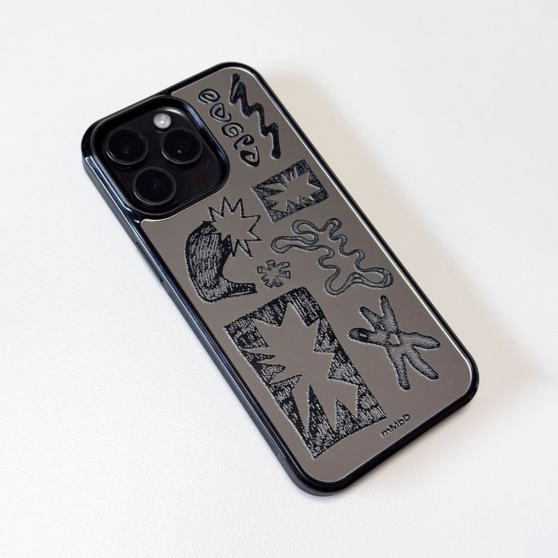 NEWTOPIA_BioDoodle Bumper Mirror Phone Case (BK)