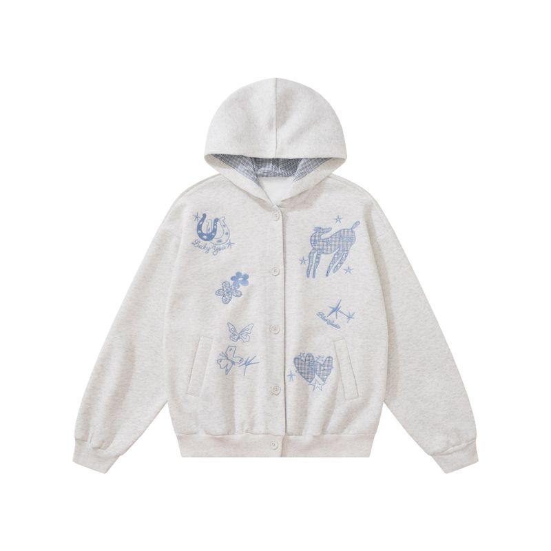Lucy Star Patch Hood Zip-Up
