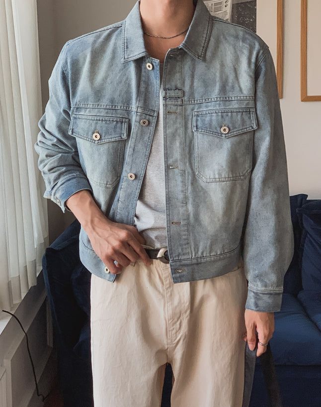 Debor Washed Denim Trucker Jacket