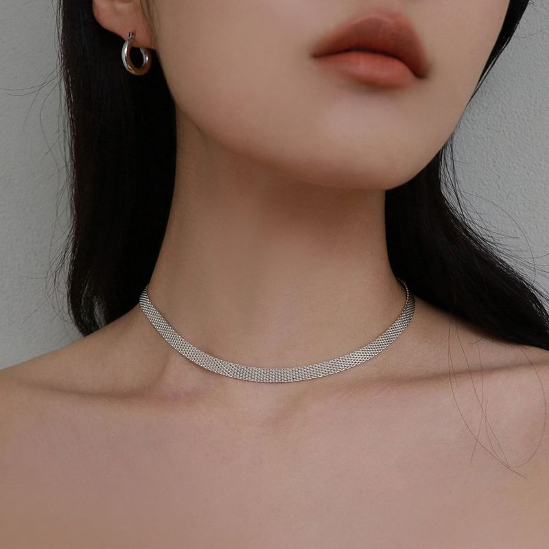 silver fabou necklace (vermeil)