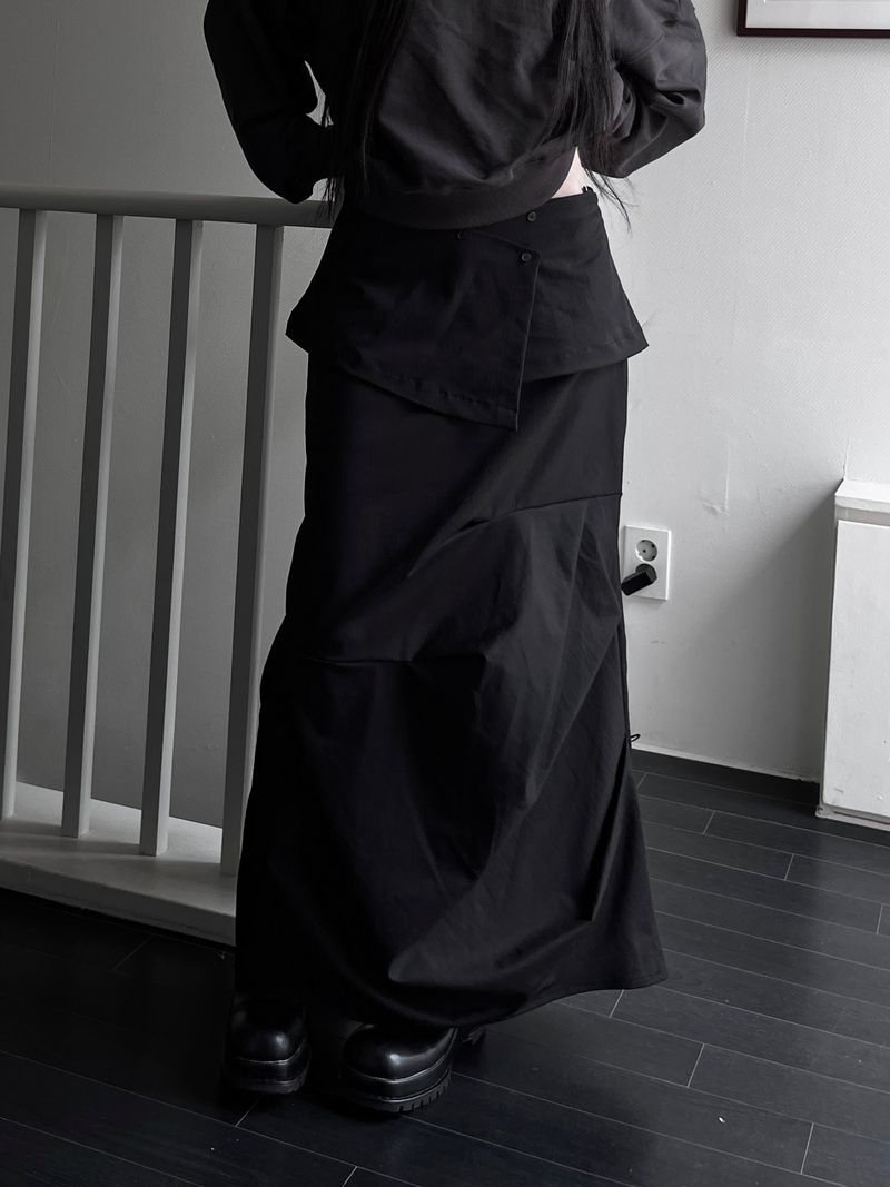 [set] from wrap long skirt (2color)