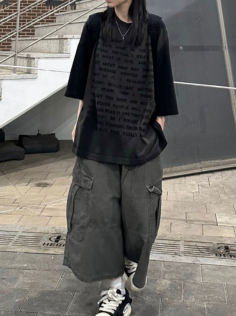 vintage text washed t-shirt