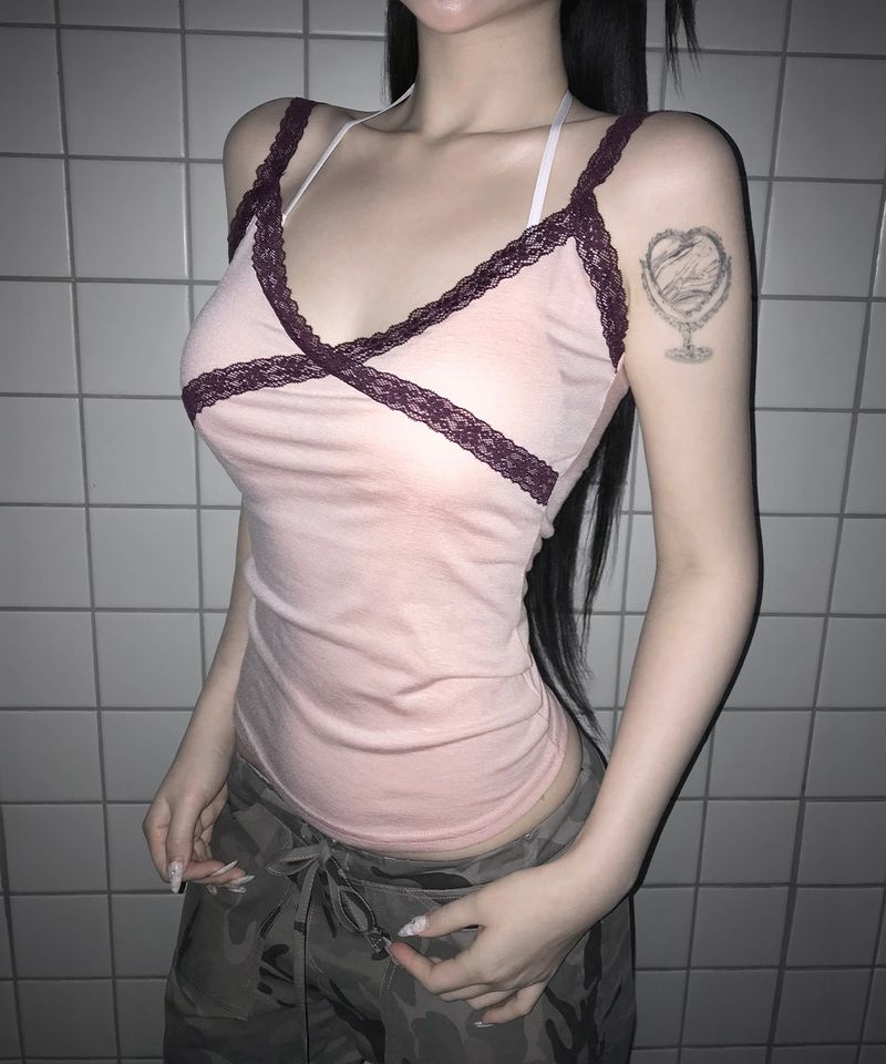 sugar lace sleeveless (4colors)