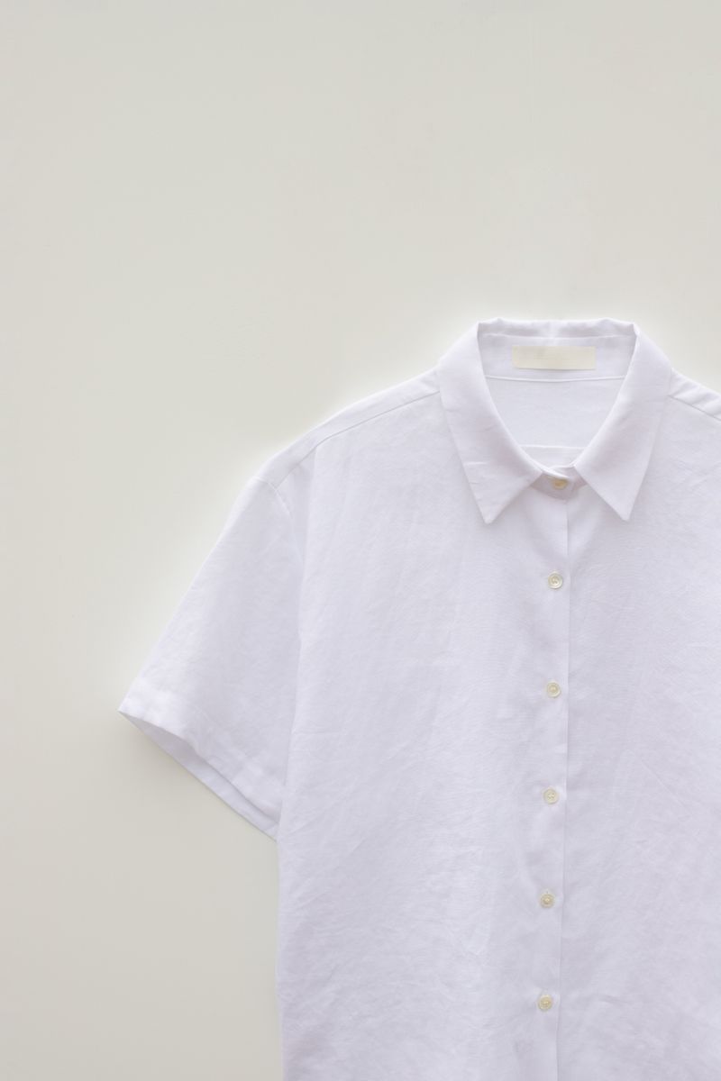 Linen half shirts (Ivory)