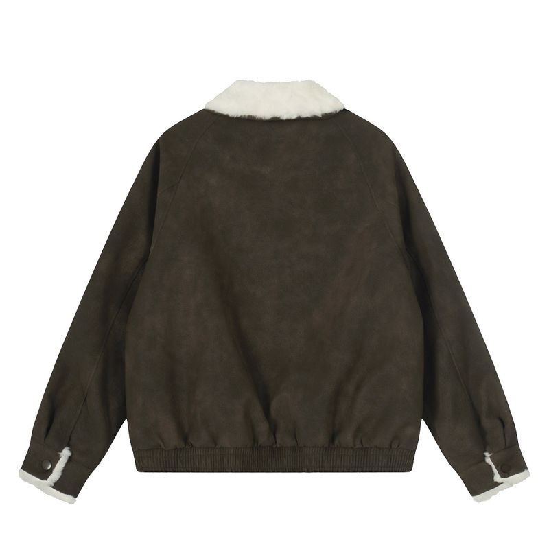 Reind Fur Detail Suede Jacket
