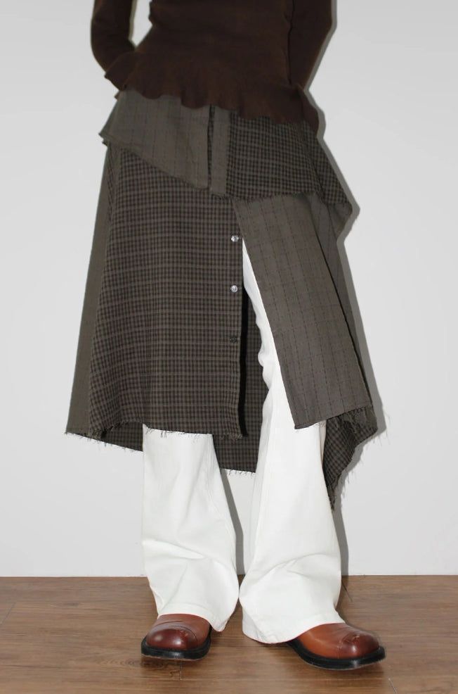 AAKE(アケ)の「BUTTON PLAY PANEL SKIRT(Skirts)」