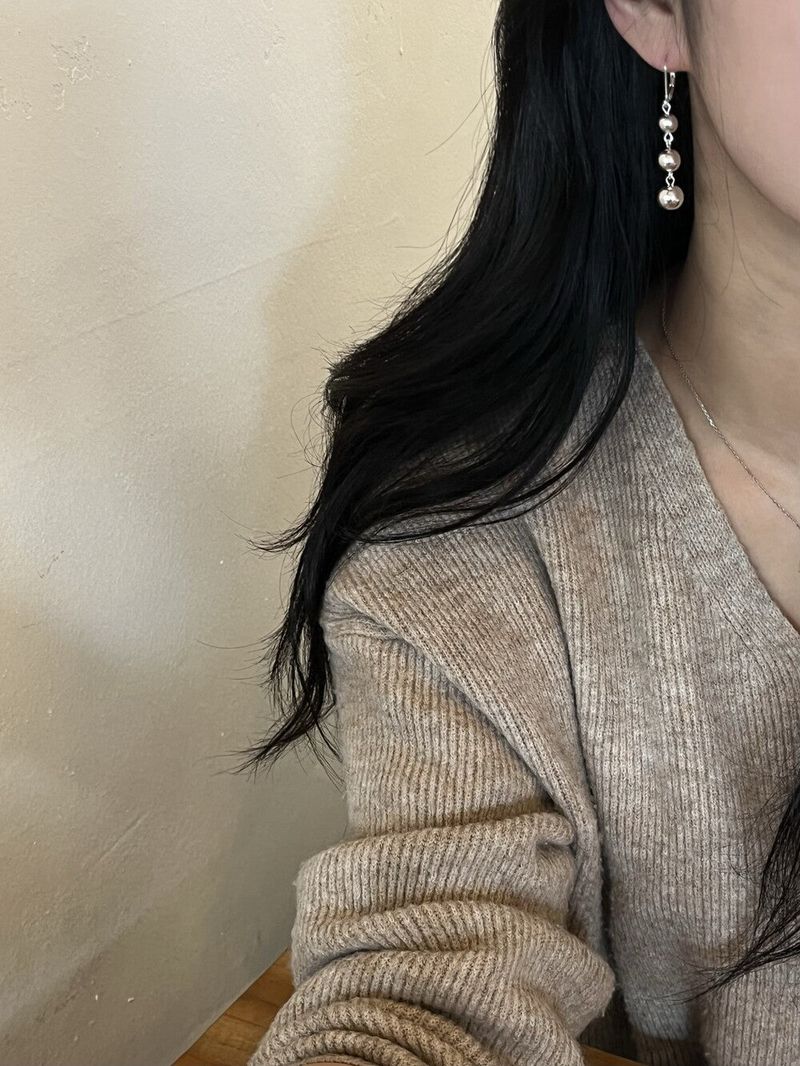 (silver925/18k) Pouis drop earrings