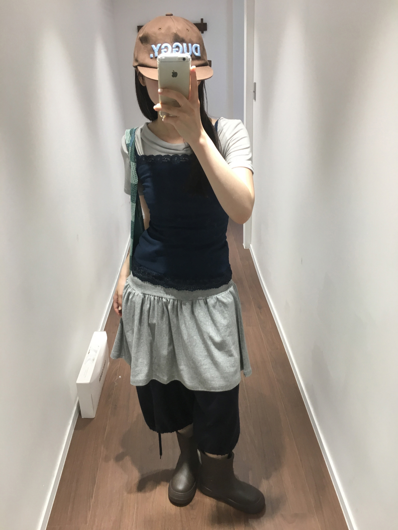 Drop ribbed lace sleeveless top (7color) 