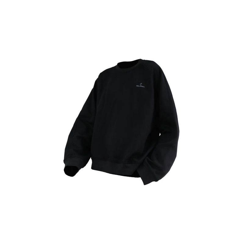 RELABEL('LABEL) detachable hood, 100% cotton, asymmetric deconstruction, loose and casual pullover round-neck sweater