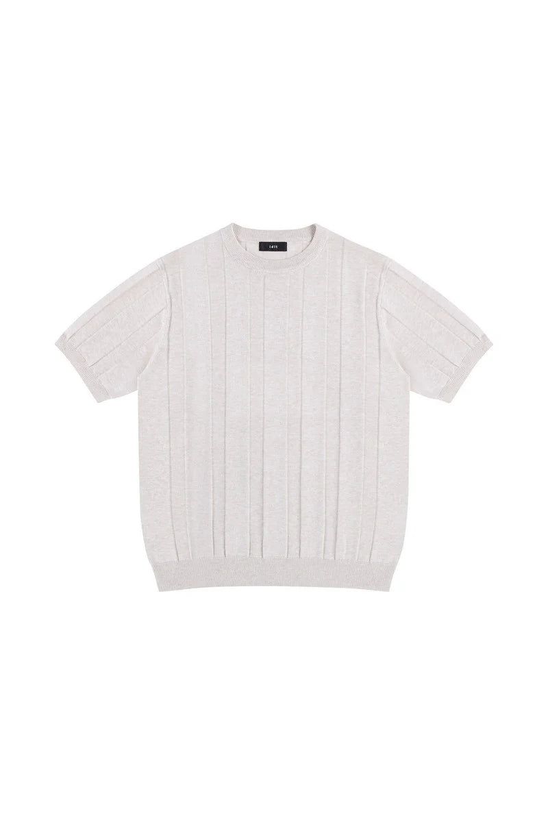 Linen Blend Knit T-Shirt