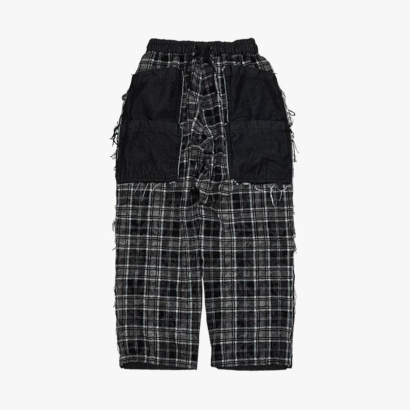 grunge burner check pants_black