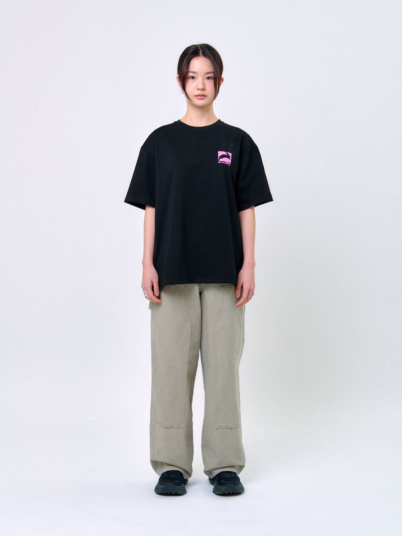 RABBIT T-SHIRT_Black/Pink