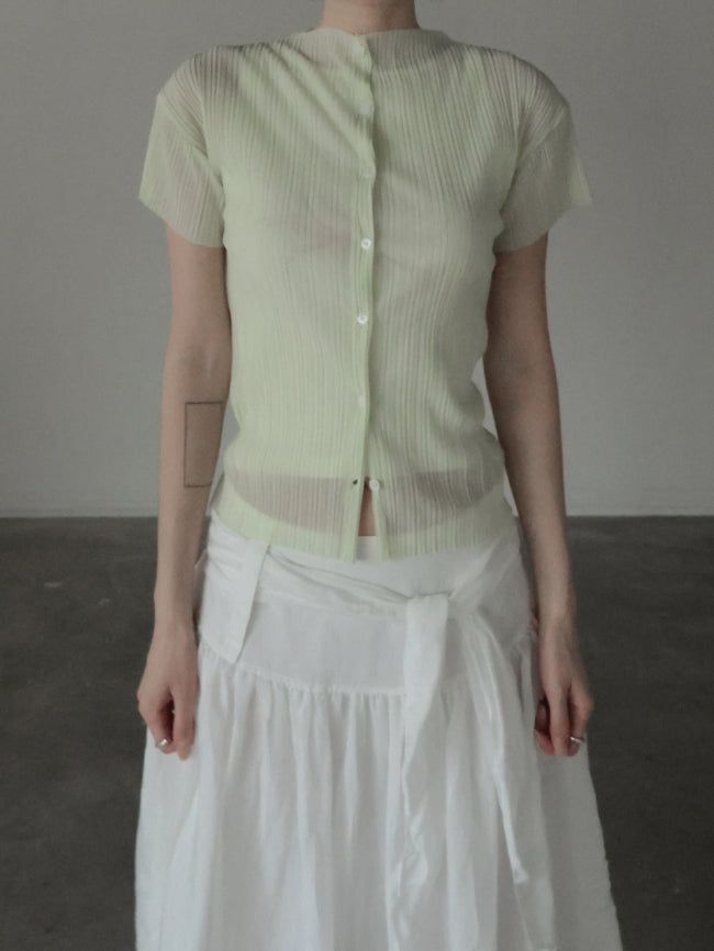Ellen Sheer Pleated Cardigan