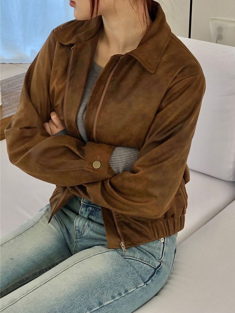 Arcti leather blouson jacket