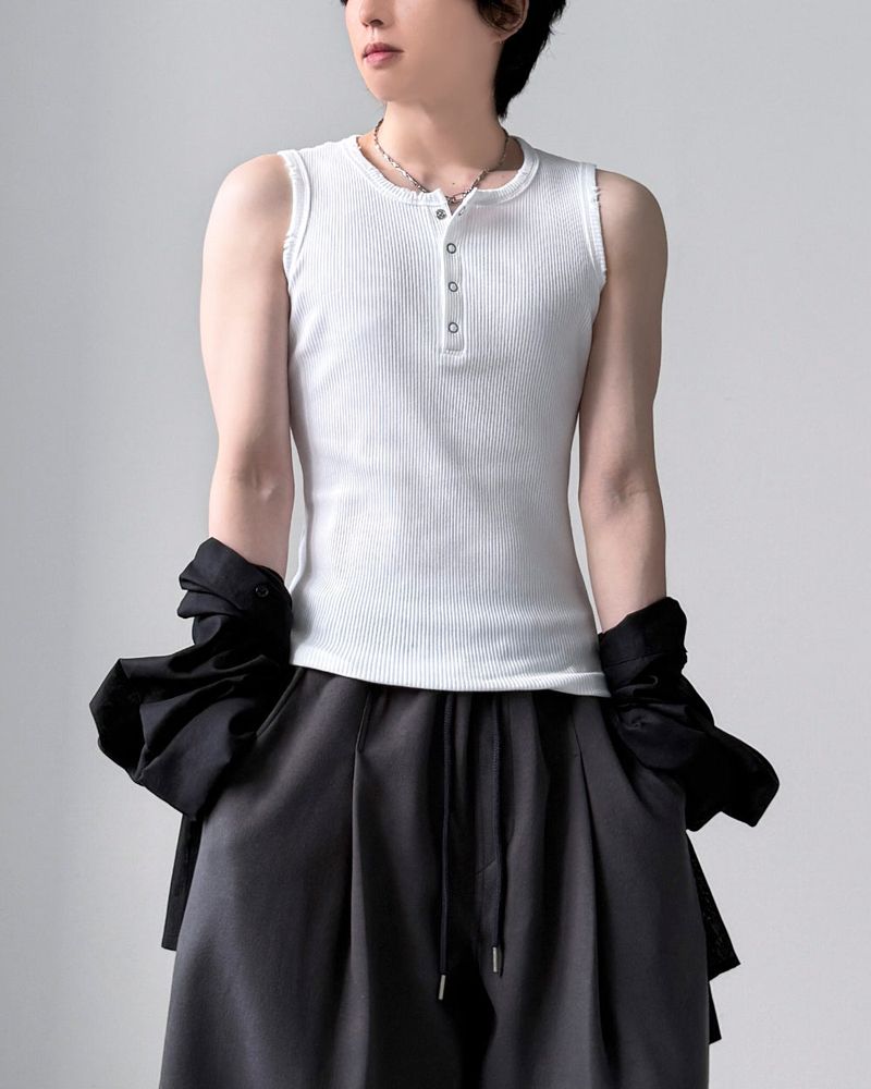 Bertin Henley-Neck Sleeveless