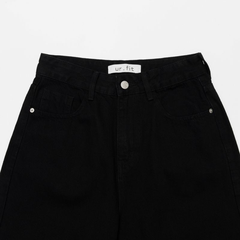 RIBBON EMBROIDERED BLACK DENIM PANTS code 18203
