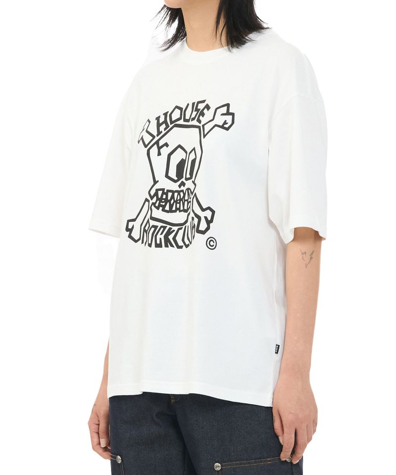 GARAGE SKULL TEE - VINTAGE WHITE