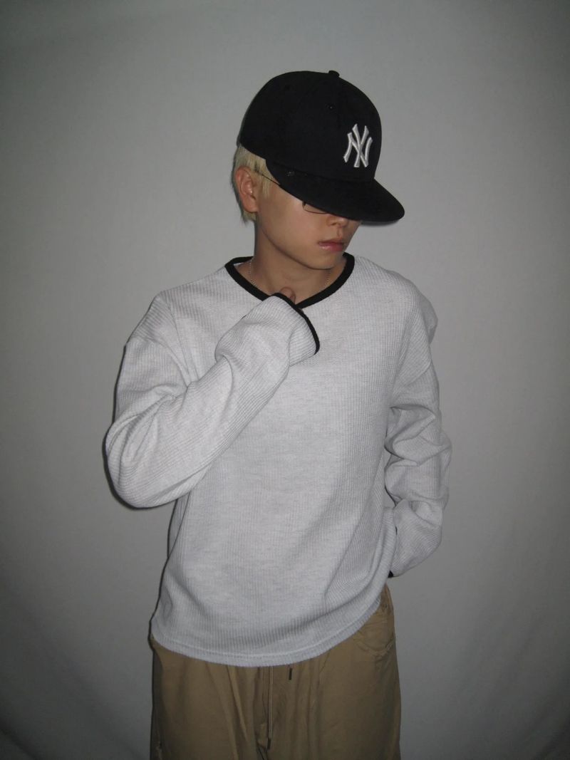Round Waffle Hand Warmer Long Sleeve(4c) 