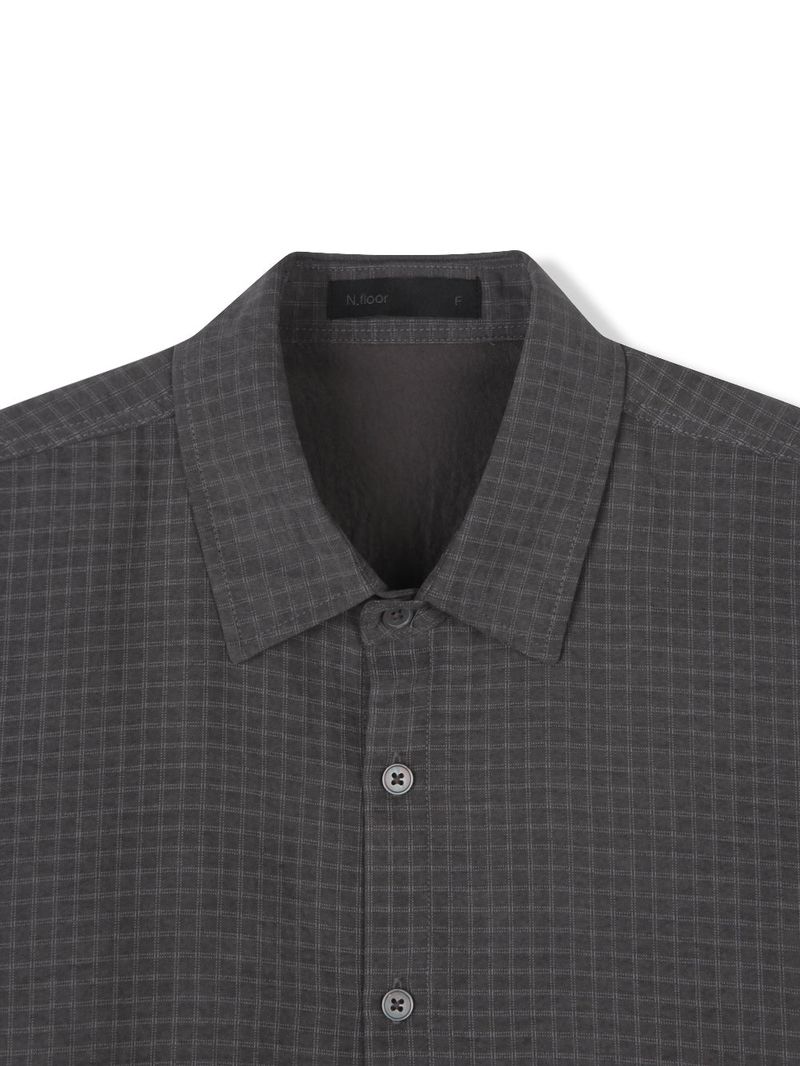 Edge Winter Cropped Check Shirt (2 Colors)