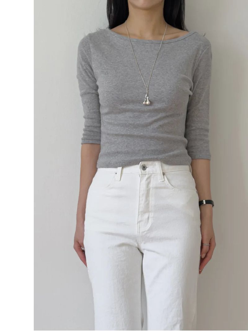 INCHANT ME(インチャントミー)の「Eddie Boatneck Three Quarter T-shirt(Tops)」