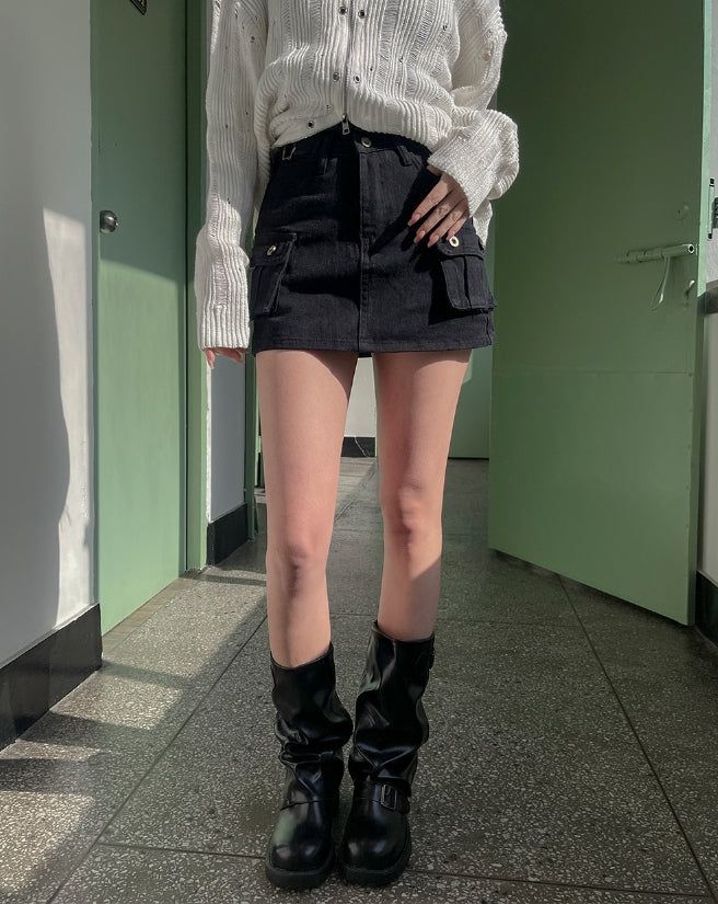 Hamil strap cargo skirt pants
