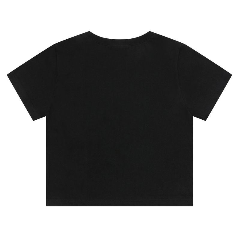 Cat Save The World Kitten half T (White, Black)