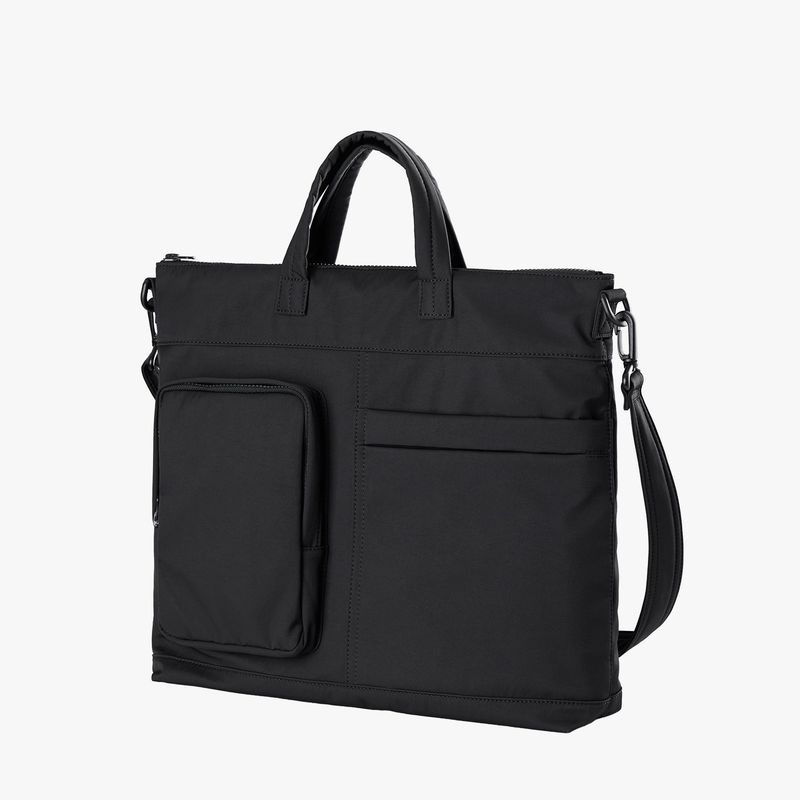 Memory Canvas Cross Tote Bag_Black
