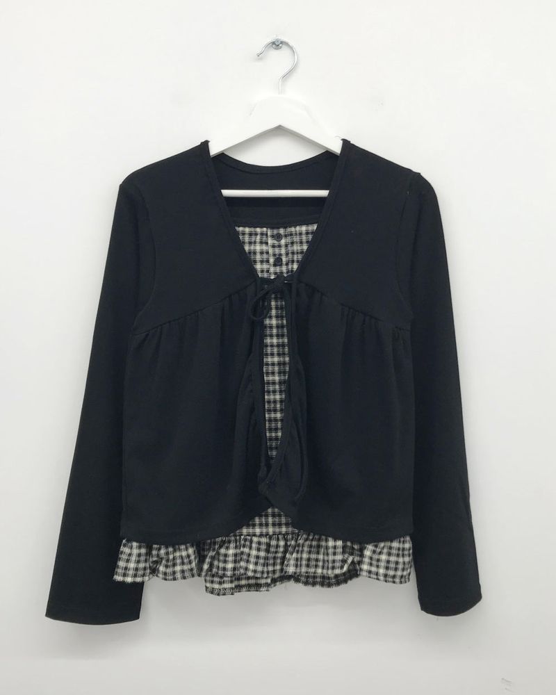 Haven Frill Check Blouse (2color)