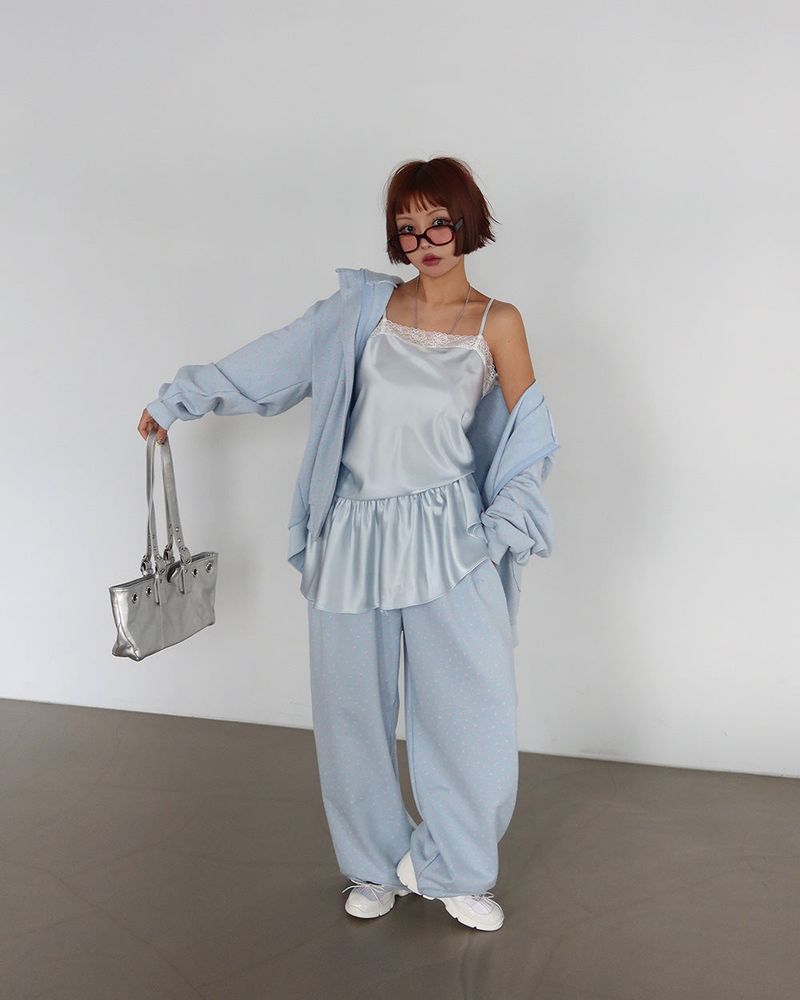 Flower Small Flower Jogger & Wide Pants