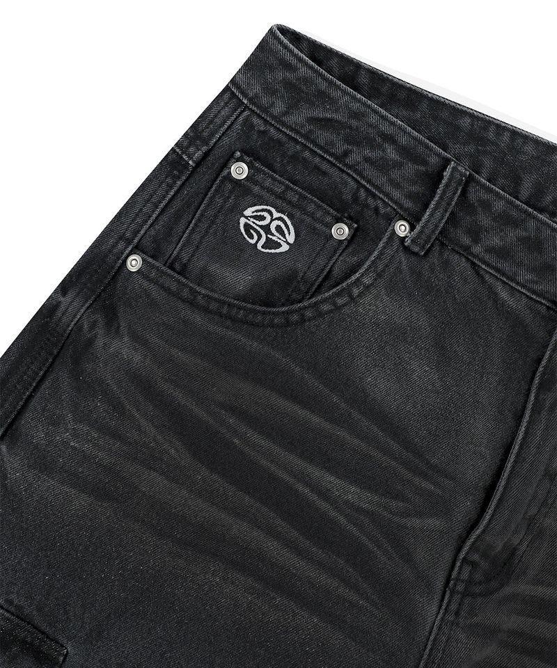 WIDE CARGO DENIM PANT