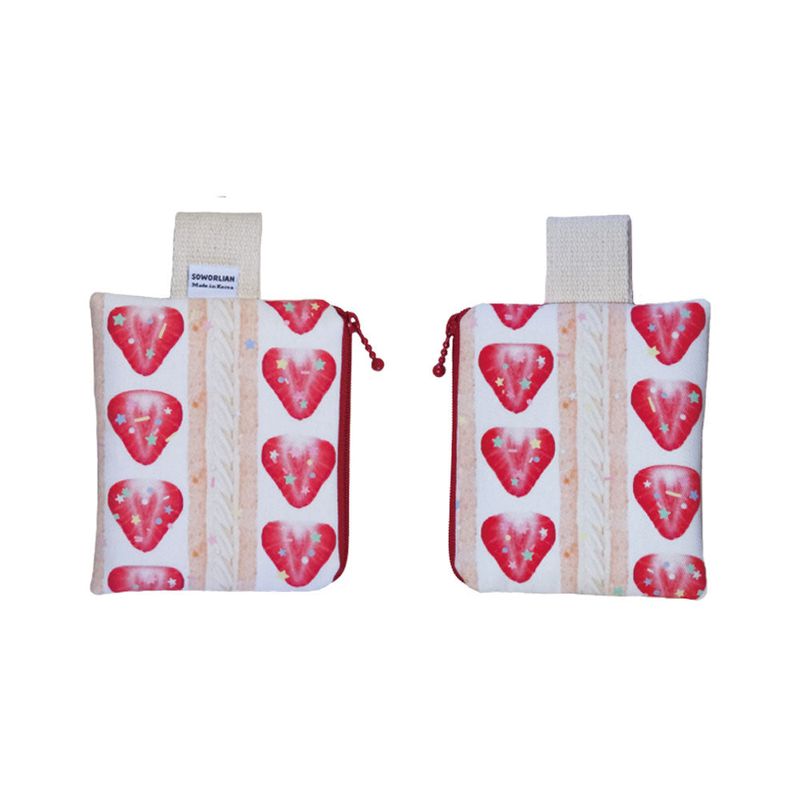 Square Zipper Pouch _Fruit Sando