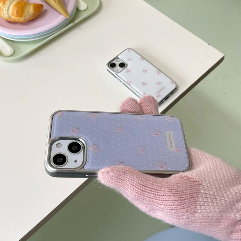 [MADE][Glass Silver Bumper Case] Soft Angora Knit Case