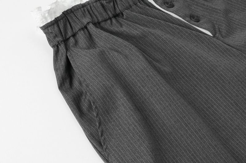 Frankie button pants - dark gray