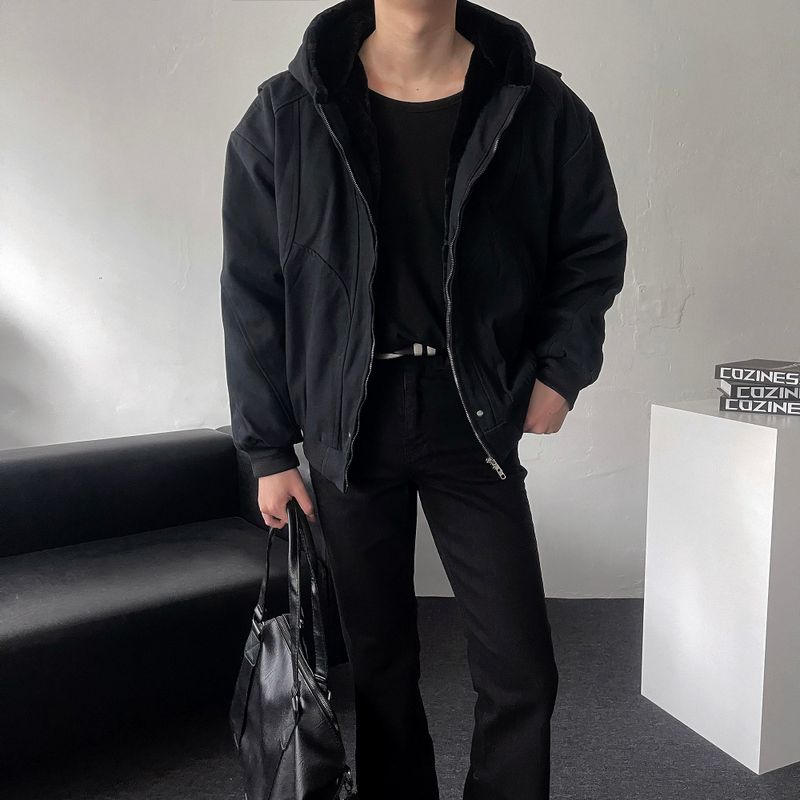 Mink fur lining hooded jacket (2colors/DP21917)