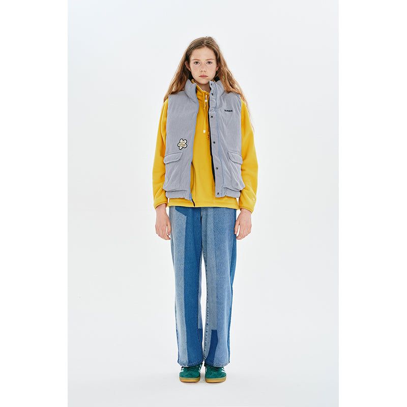 HALF ZIP UP FLEECE TOP [MUSTARD]
