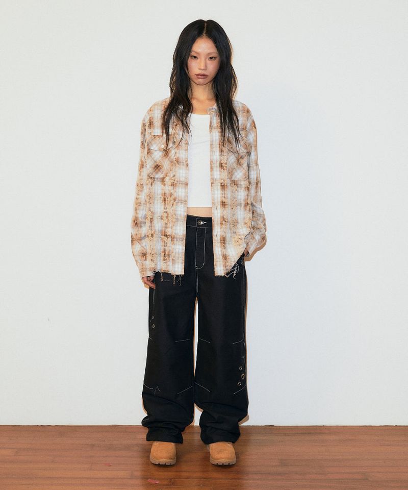 EYELET WIDE PANTS