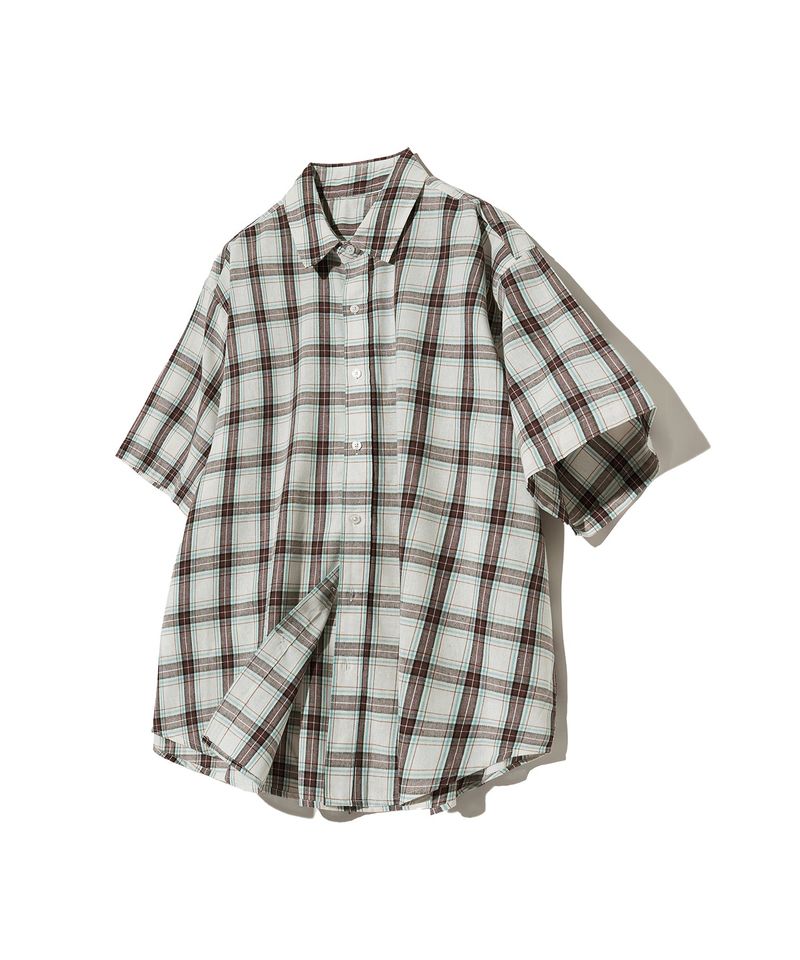 standard error(スタンダードエラー)の「87-STAN068 Nerd OverFit Short-Sleeved Check Shirt(Tops)」