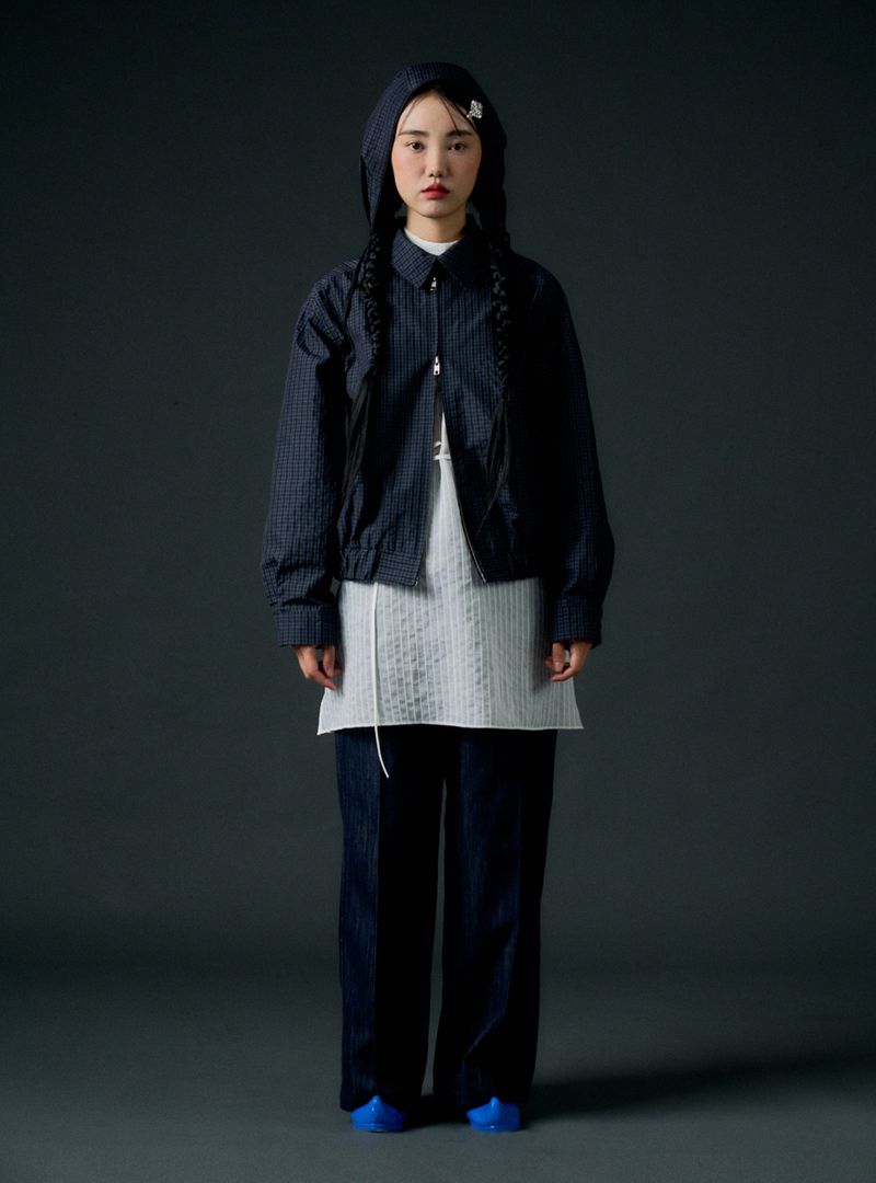 Checkboard jumper (navy)