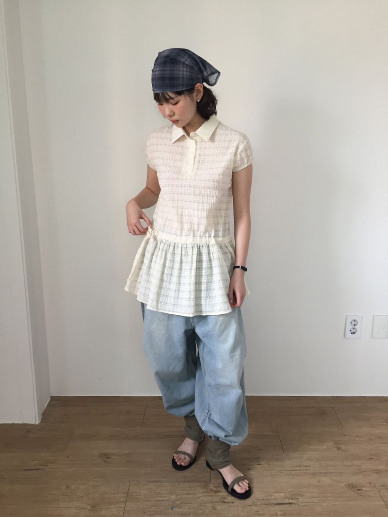 Linen ankle open sandals