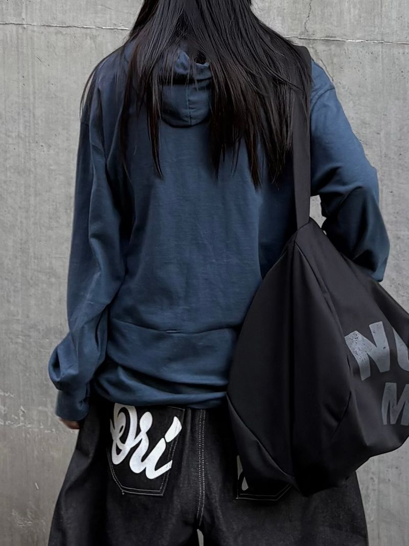 slub big hood long sleeve t-shirt