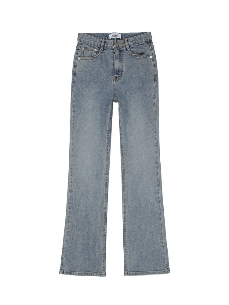 W52 LONG SEMI BOOTS CUT DENIM PANTS_LIGHT BLUE