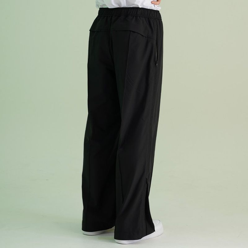 Nylon Span 4 Way Zip Pants - BLACK