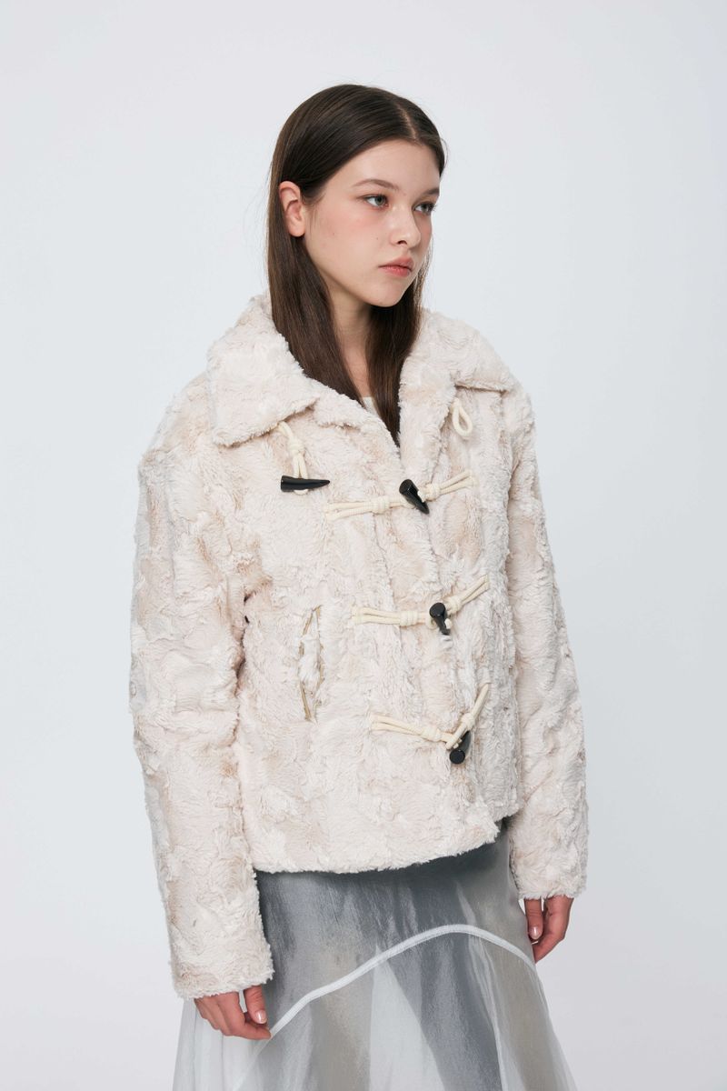 COZY FUR JACKET / BEIGE