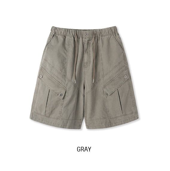 Roach Pigment Deep Dyeing Cargo Bermuda Shorts