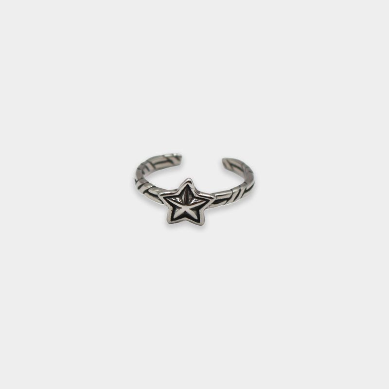 Vintage Star Twist Open Ring