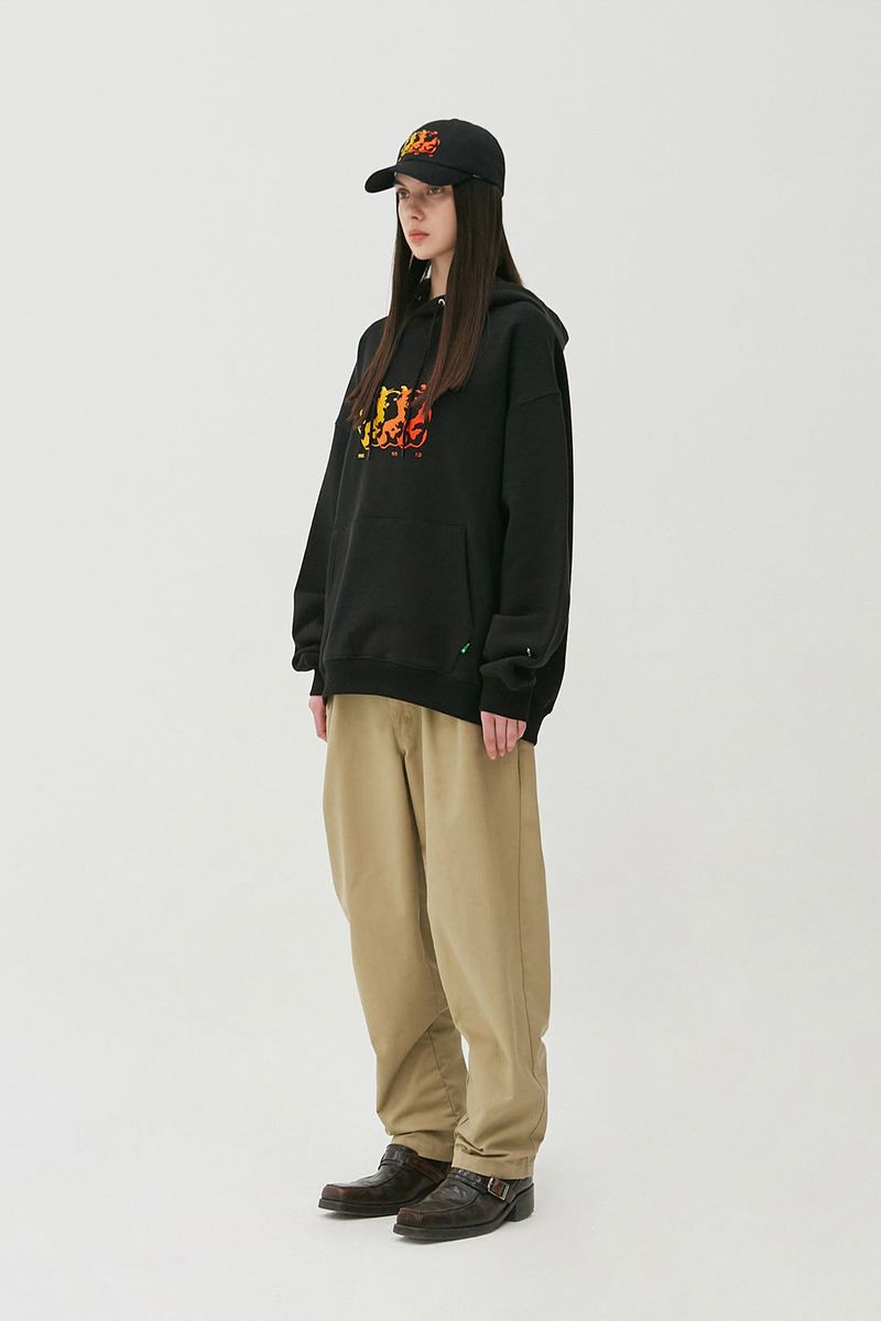 Flame Bear Hoodie_Black